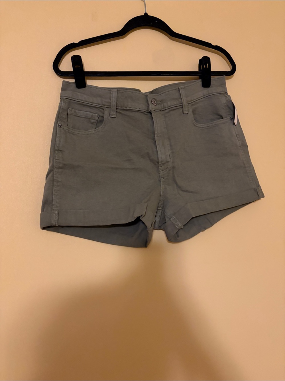 Old Navy Olive Green Roll-Hem Jean Shorts